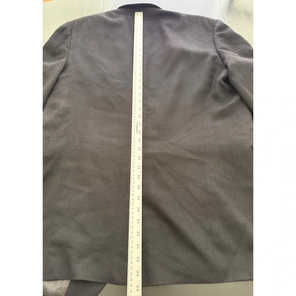 Nordstrom Loro Piana Mens 100% Camel Hair Blazer 44 EX-L Black Sport Coat Jacket